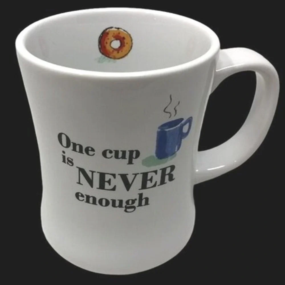 Cracker Barrel Ceramic Coffee Cocoa Mug Tea One Cup is Never Enough‎